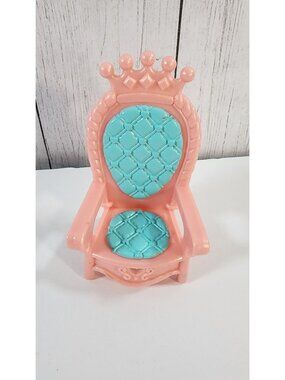 FISHER PRICE ONCE UPON A DREAM CASTLE DOLLHOUSE ROYAL CHAIR THRONE QUEENS PINK
